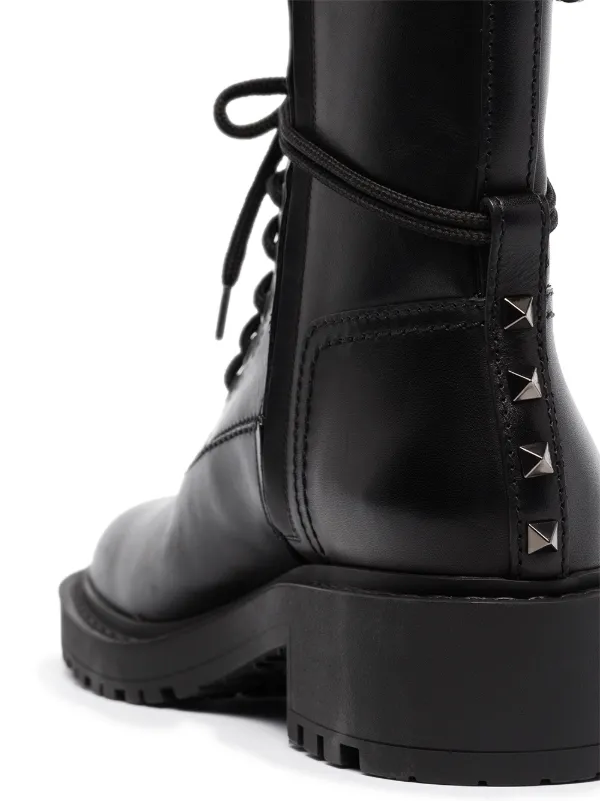 valentino garavani rockstud leather boots
