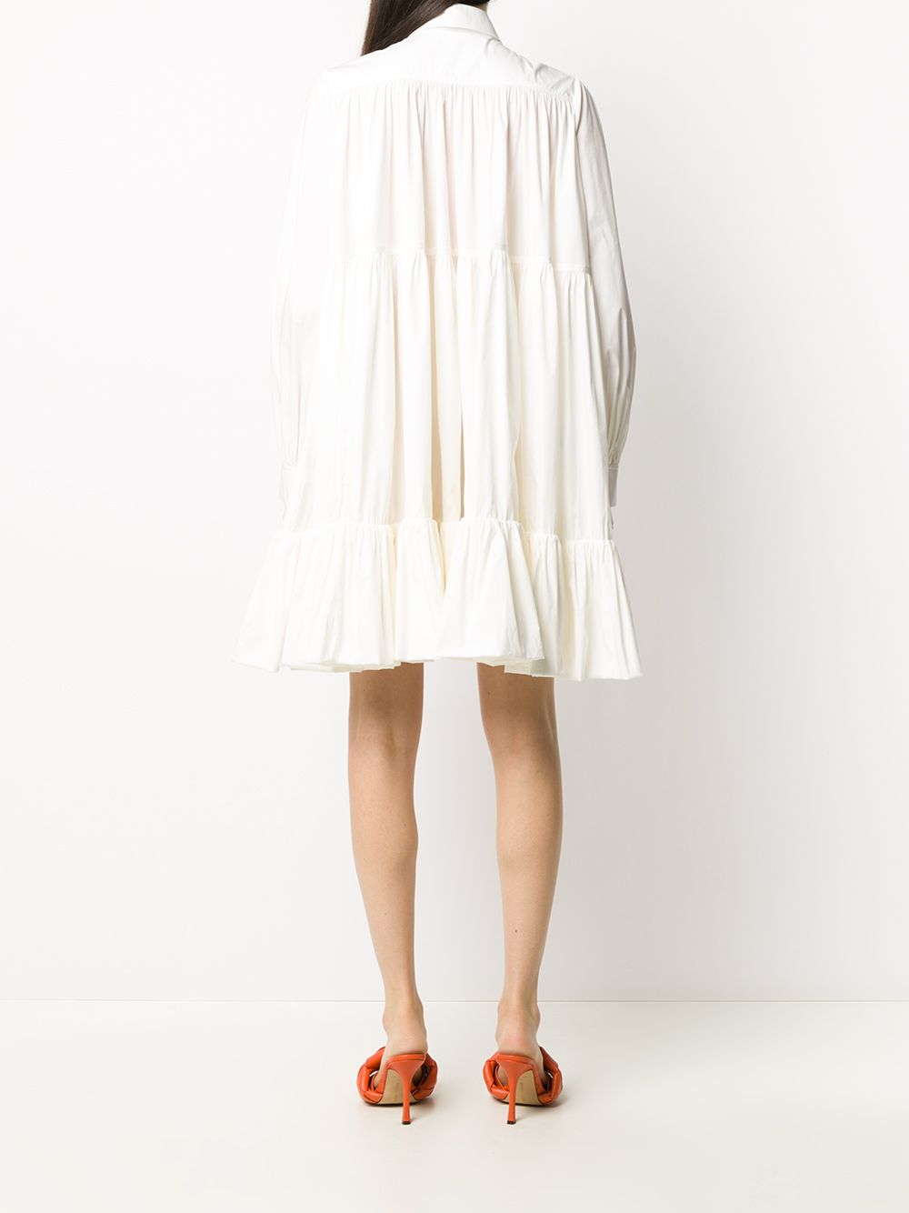 фото Valentino платье с длинными рукавами и складками