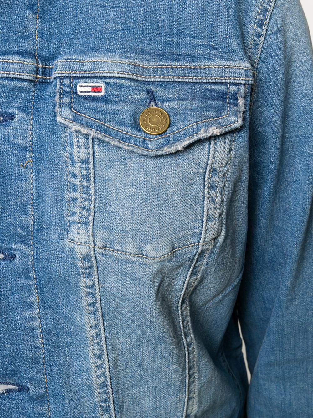 фото Tommy jeans джинсовая куртка с эффектом потертости