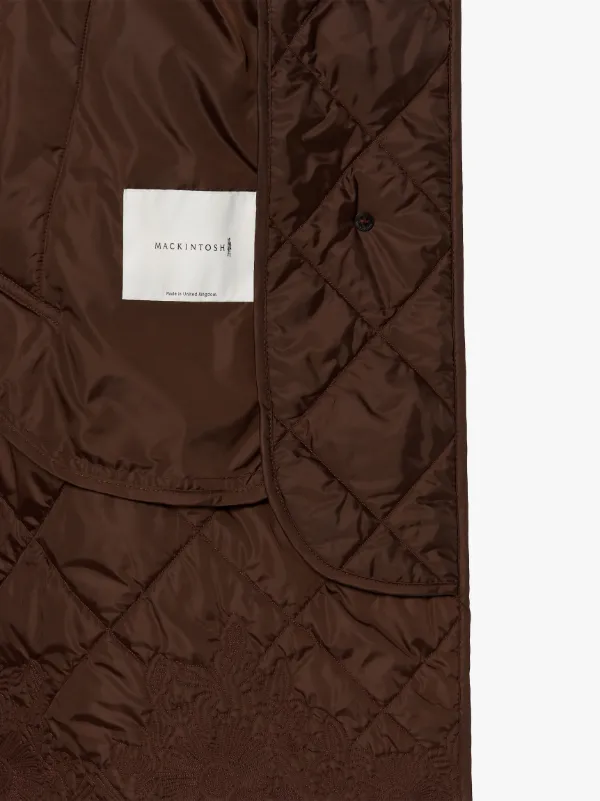 CECILIE BAHNSEN Brown Nylon Oversized Hooded Coat
