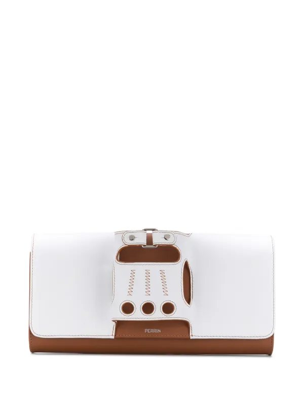 perrin クラッチバッグ PERRIN PARIS バーガンディ レースアップ