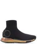Ferragamo gardena high top sneakers - Black