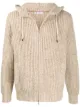 Image 1 of Brunello Cucinelli knitted zipped hoodie
