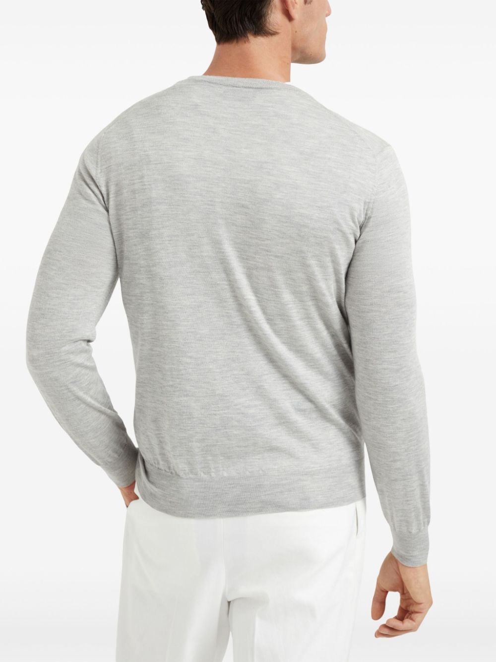 Brunello Cucinelli rib-trimmed relaxed-fit jumper Men