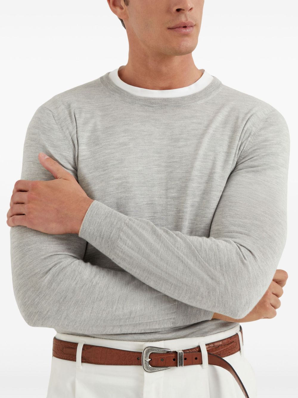 Brunello Cucinelli rib-trimmed relaxed-fit jumper Men