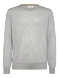 Brunello Cucinelli rib-trimmed relaxed-fit jumper - Grey