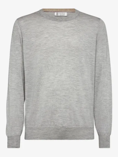 Brunello Cucinelli rib-trimmed relaxed-fit jumper