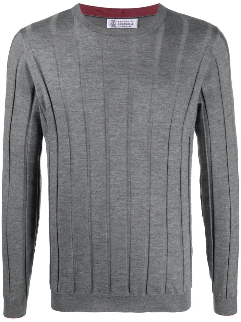 Brunello Cucinelli thick-rib crew-neck jumper