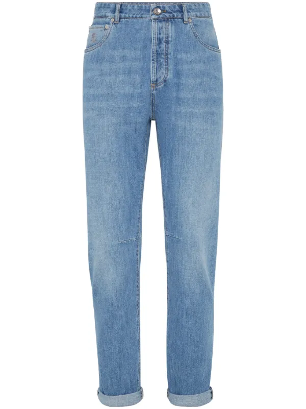 Brunello Cucinelli Stonewashed straight-leg Jeans | Blue