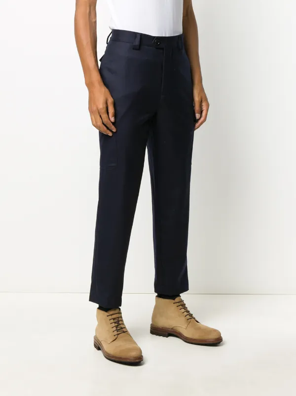 Brunello Cucinelli Cropped Straight Leg Trousers | Blue