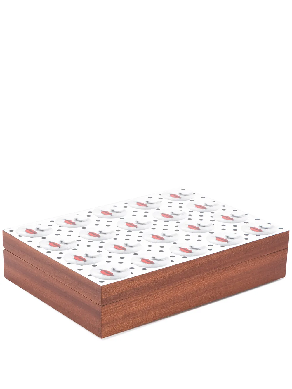 Fornasetti graphic-print wooden box | Brown | Image 1
