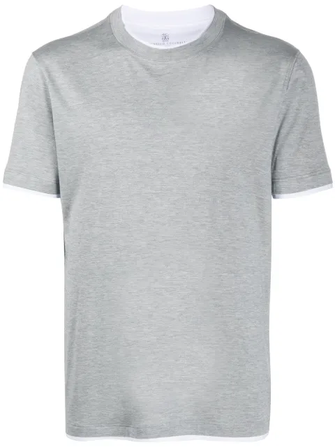 Brunello Cucinelli playera con efecto de capas 