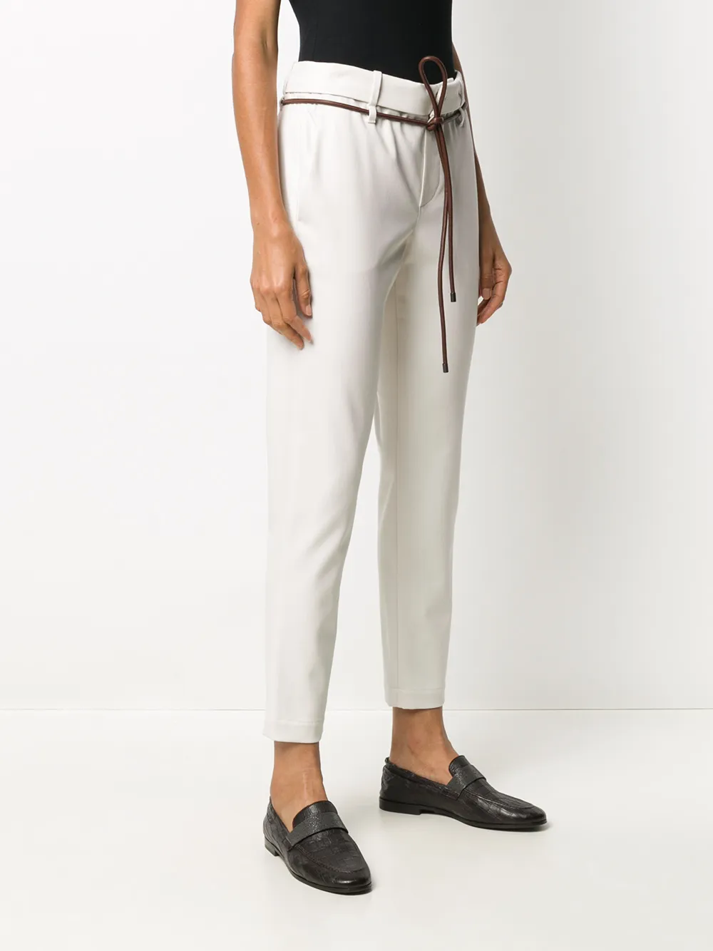 Brunello Cucinelli Broek met toelopende pijpen Wit