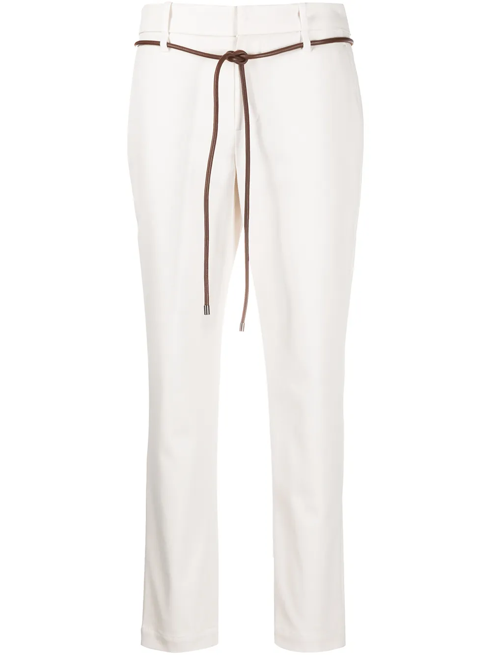 Brunello Cucinelli tapered cropped trousers | White | Image 1