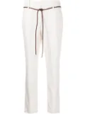 Brunello Cucinelli tapered cropped trousers - White