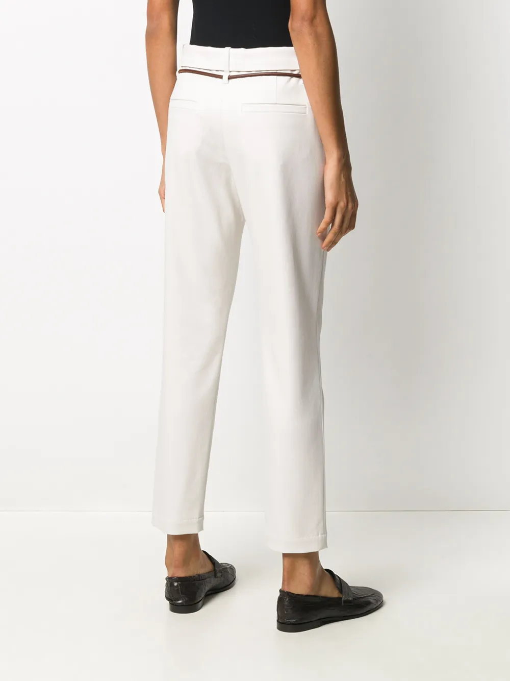 Brunello Cucinelli Broek met toelopende pijpen Wit