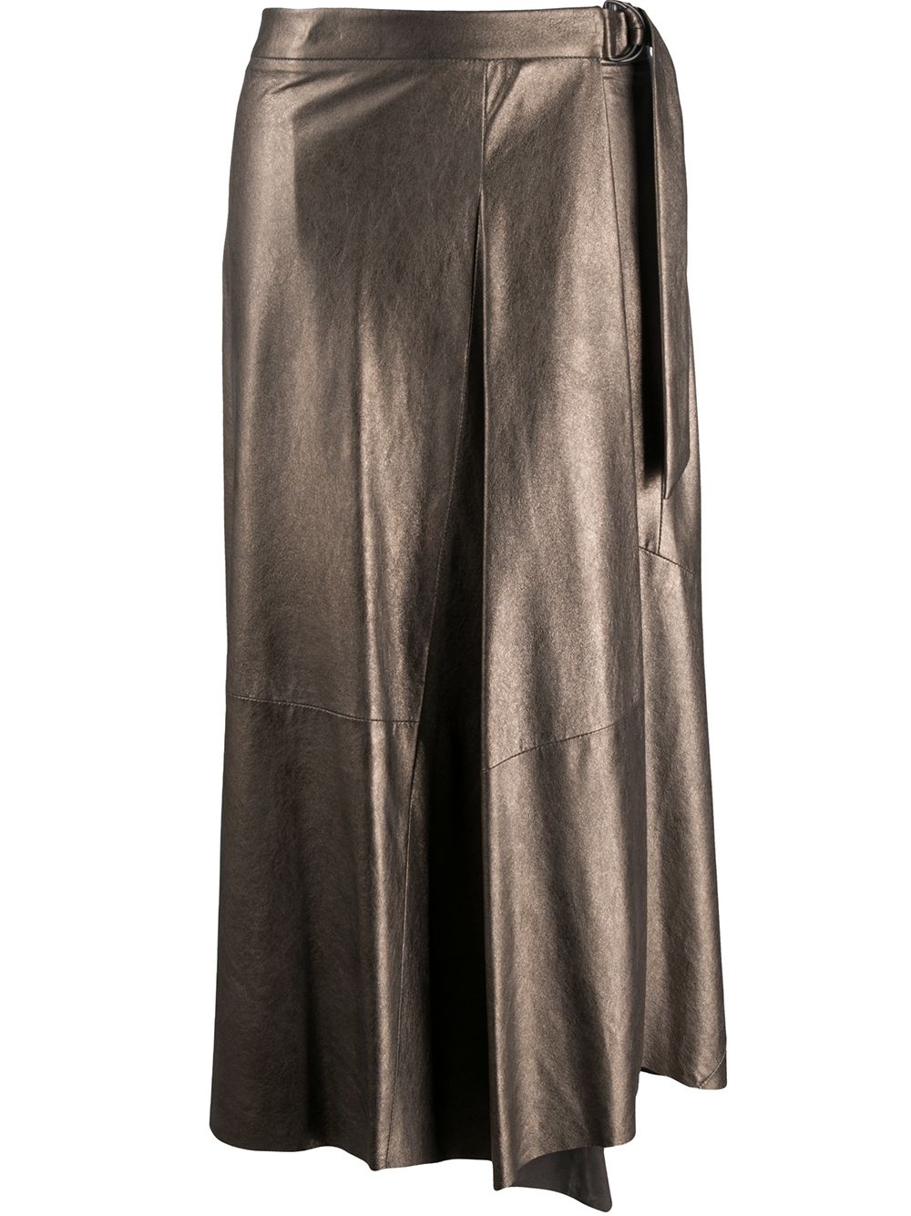 фото Brunello cucinelli юбка асимметричного кроя с эффектом металлик