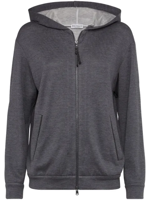 Brunello Cucinelli zipped long-sleeve hoodie