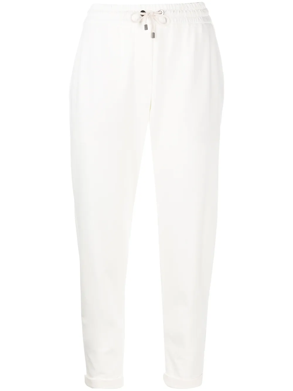 

Brunello Cucinelli drawstring cropped sweatpants - White