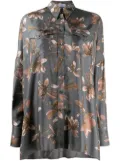 Brunello Cucinelli oversized floral blouse - Grey