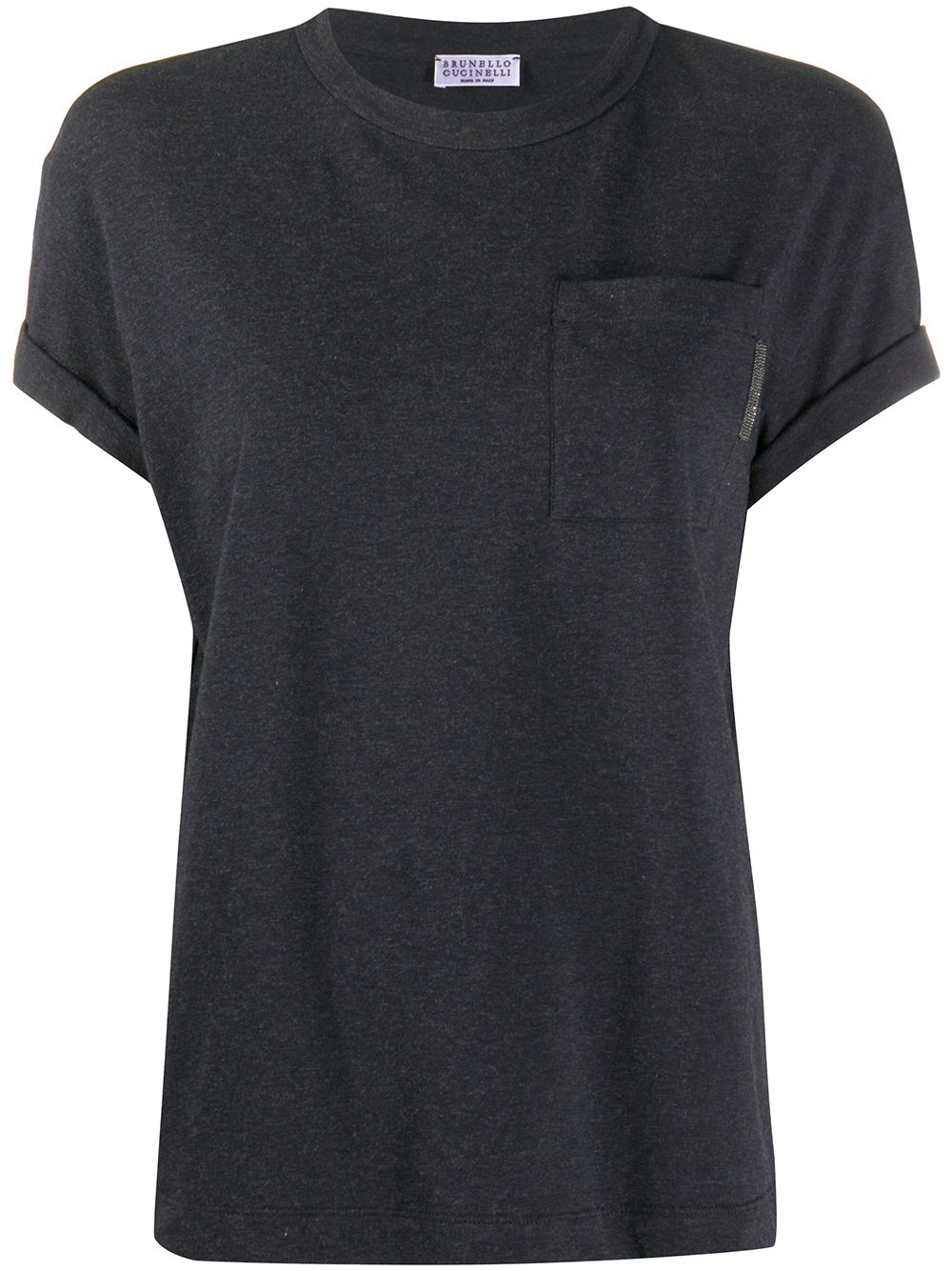 Brunello Cucinelli one pocket crew neck T-Shirt - Black