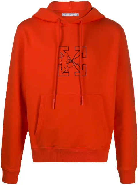 orange off white sweatshirt