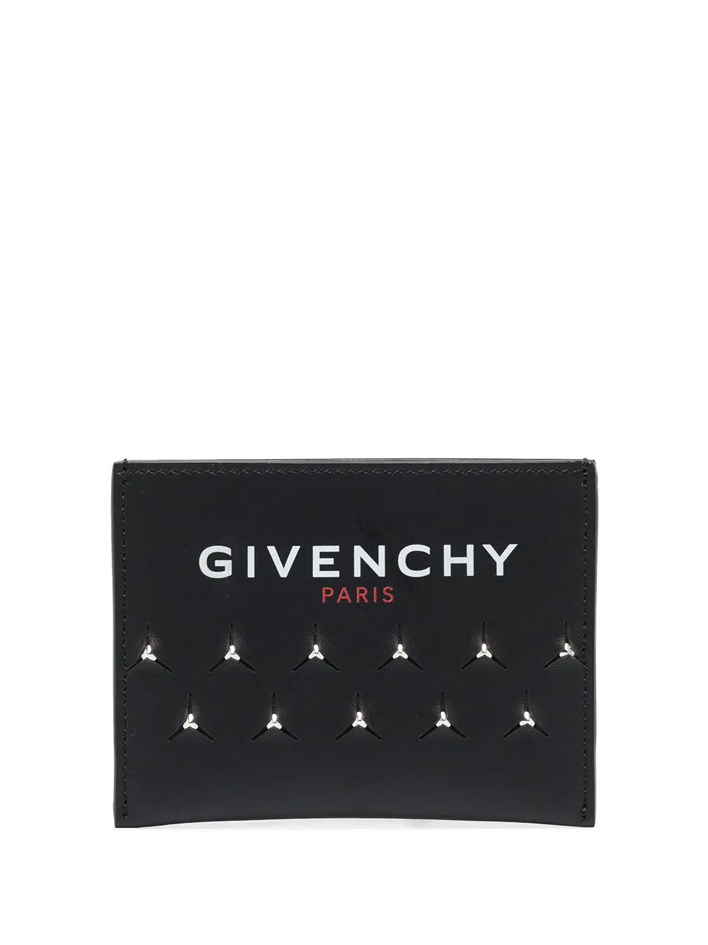 Click to view more detailed imagery on our partner's website Givenchy Stud-embellished Logo-print Cardholder In Black