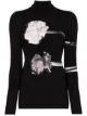 Image 1 of Valentino floral-print roll-neck top