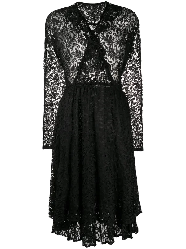 black lace vintage dress