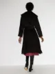 Issey Miyake wide-collar belted midi coat