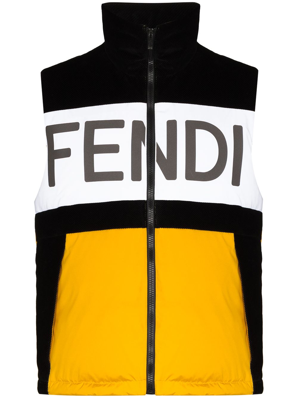 фото Fendi дутый жилет с логотипом