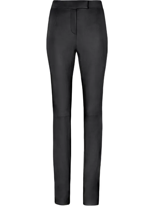 black leather skinny trousers