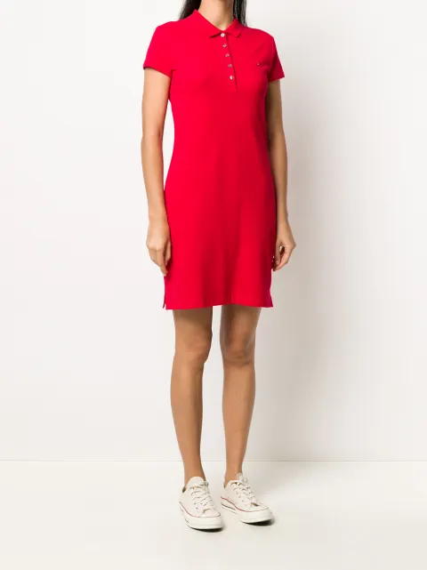 tommy hilfiger red polo dress