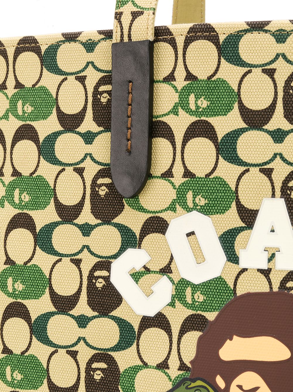 фото Bape x coach сумка-шопер с монограммой