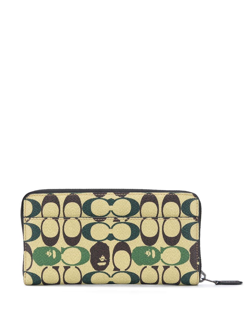 фото Bape x coach кошелек с круговой молнией и монограммой