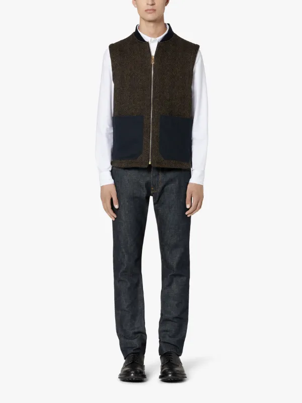 mens herringbone gilet