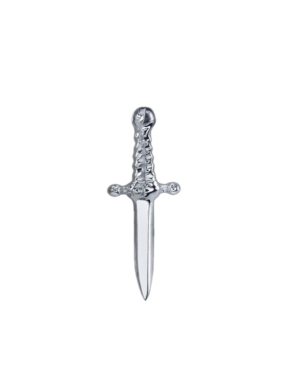 фото Bvla единичная серьга slasher dagger из белого золота