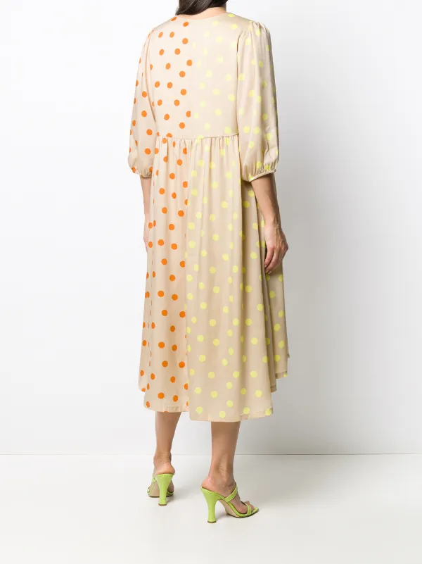 gestuz polka dot dress