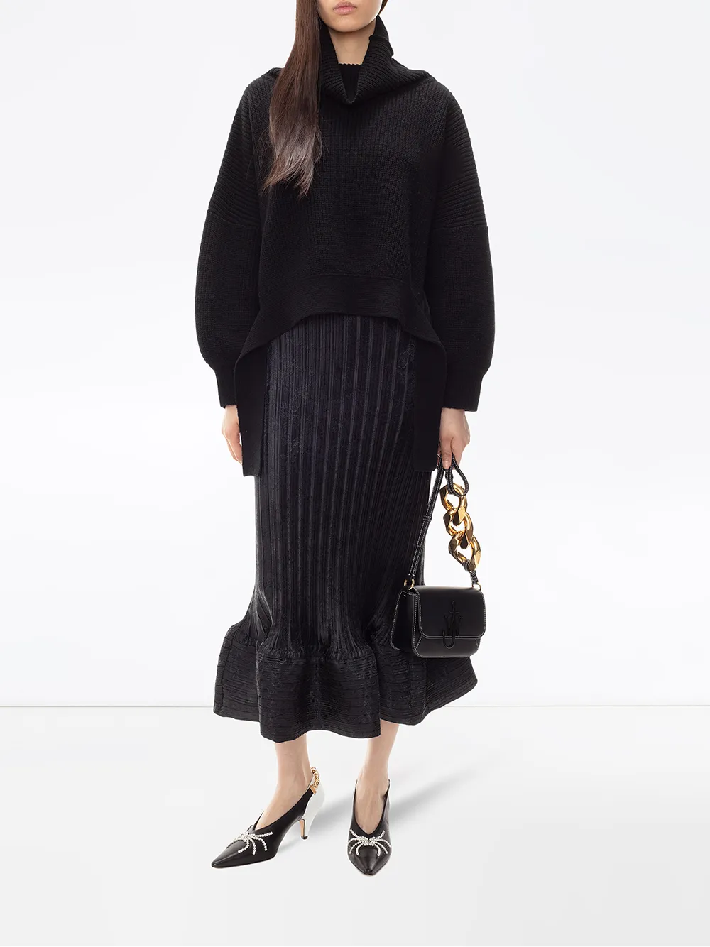JW Anderson Anchor crossbodytas met ketting Zwart