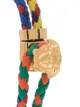 Versace Medusa braided leather bracelet
