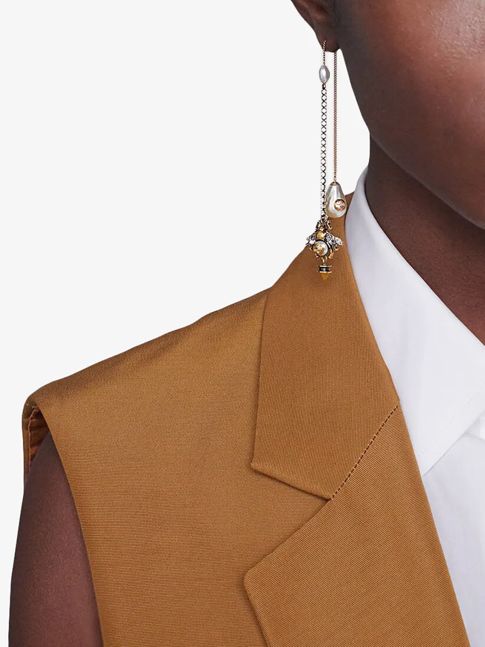 gucci bee drop earrings