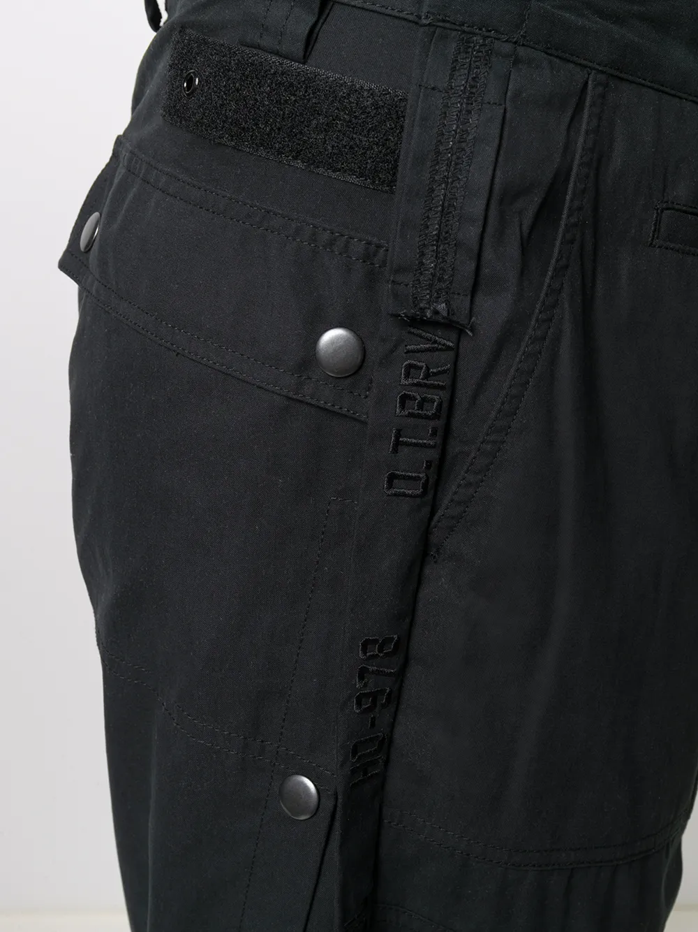 Diesel Broek met geplooide taille Zwart