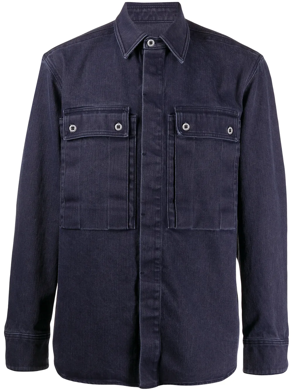 Diesel Hemd mit Logo-Patch - Blau