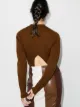 Low Classic mock neck cutout back jumper