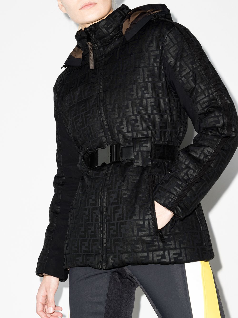 фото Fendi ff-logo reversible ski jacket