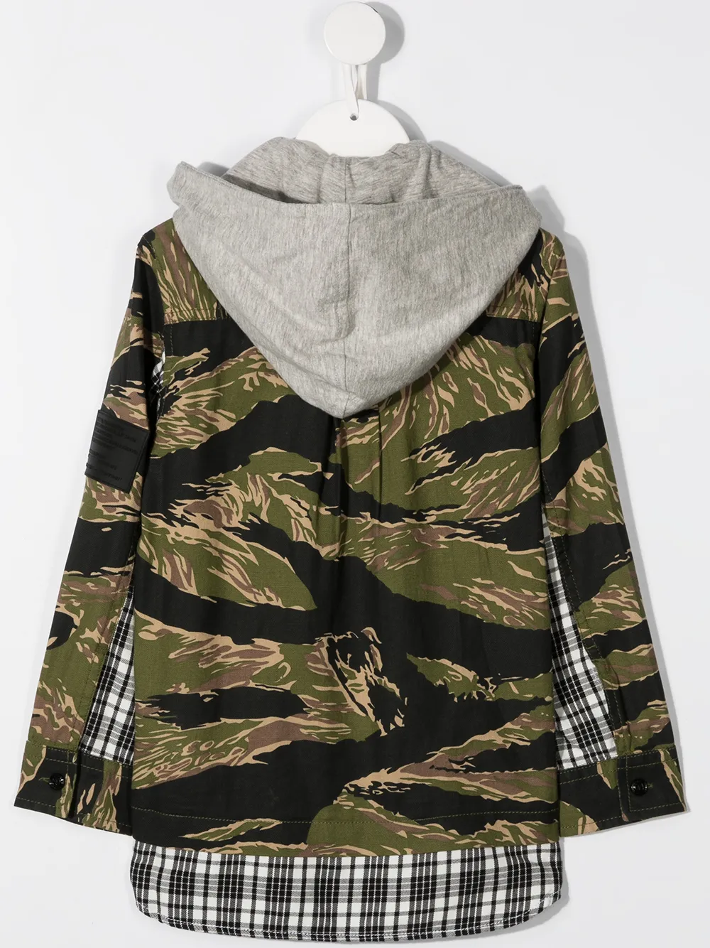 фото Diesel kids рубашка с принтом и капюшоном