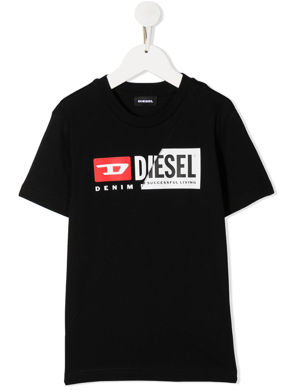 

Diesel Kids playera con logo estampado - Negro