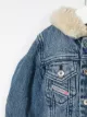 Diesel Kids faux shearling collar denim jacket