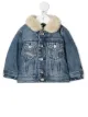 Image 1 of Diesel Kids faux shearling collar denim jacket