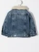 Image 2 of Diesel Kids faux shearling collar denim jacket